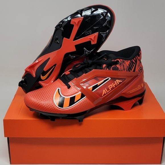 Nike Alpha Menace 4 Pro Nrg Picante Red-Black Football Men Sz 12 FQ3984-600 New main image 12
